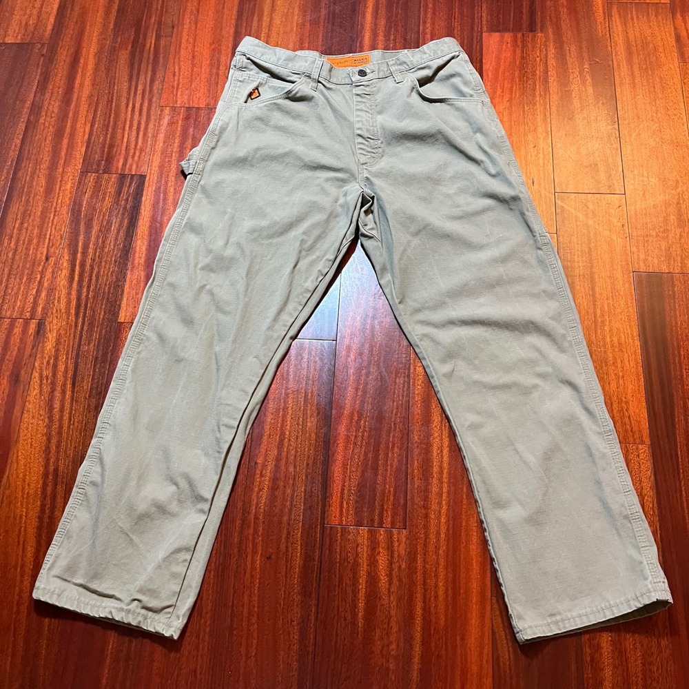 Wrangler Pants Mens 36x30 (36x30) Riggs Workwear FR Ripstop Carpenter FR3W02D